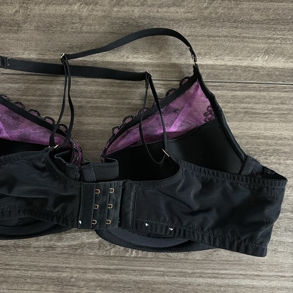 Savage x Fenty Balconette Bra Women's Gilded Chains Embroidered Mesh - Picture 8 of 9